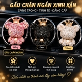 (KH) Gấu đính đá cài cửa gió (GCN Gấu chân ngắn)