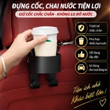 (KH) Móc treo đồ kiêm giá đỡ cốc 2 in 1 sau ghế tiện ích