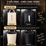 Túi / Cốc Da Đựng Khăn Giấy Treo Sau Ghế Mix icon , thắt nơ