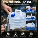 Thùng Đựng Nước Gấp Gọn Đi Du Lịch Dã Ngoại Siêu Nhẹ 5L 10l 15L