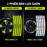 Set 20 miếng dán phản quang 7 màu sắc cầu vồng