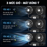 (KH) (Bộ 2 quạt) Quạt đôi mini cắm cổng USB 12V tặng kèm sáp thơm