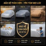 (KH) Bạt phủ toàn xe 3 lớp dập nhôm size