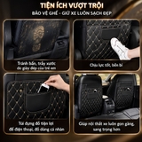 Tấm chắn lưng ghế ô tô Da PU bảo vệ hàng sau - chống nước dễ dàng lau chùi