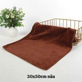 Khăn lau đa năng microfiber ko rụng lông nhiều màu 30x50cm