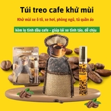 Túi thơm treo xe kèm tinh dầu hương Cafe Hazelnut Korea