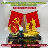 Bộ Cờ Đảng Và Cờ Tổ Quốc Trang Trí Xe Ô Tô, Văn Phòng Bàn Làm Việc
