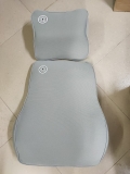 Combo cả bộ tựa đầu và tựa lưng vỏ nỉ ruột cao su non sport - Màu Xám