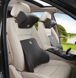 Sét tựa đầu + tựa lưng da cao su non Dream - Màu đen