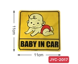 Tem dán phản quang Baby In Car  size 11x11cm