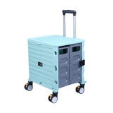 Thùng gấp gọn vali kéo 45L có bánh xe