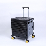 Thùng gấp gọn vali kéo 45L có bánh xe