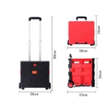 Thùng gấp gọn vali kéo 45L có bánh xe