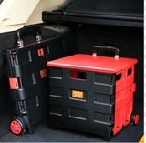 Thùng gấp gọn vali kéo 45L có bánh xe