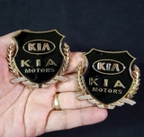 Bộ 2 miếng dán kim loại bông lúa logo