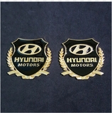 Bộ 2 miếng dán kim loại bông lúa logo