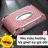Hộp khăn giấy kẻ ô cao cấp tích hợp bảng sdt + đồng hồ
