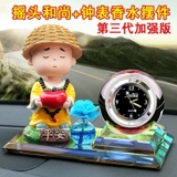 Sét tượng nước hoa chú tiểu áo vàng + đồng hồ pha lê