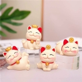 Mô hình mèo sứ - Mèo thần tài hũ tiền
