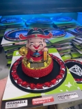 Sét ông thần tài đính đá + thảm tròn đá to màu đỏ