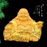 Tượng Phật Di Lặc Maitreya Mạ Vàng (12x10x8)