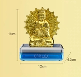 (50ml) Nước hoa ô tô CARLOX kiêm tượng phật Quan Thế Âm nghìn tay xoay 360 độ bằng năng lượng mặt trời