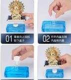 (50ml) Nước hoa ô tô CARLOX kiêm tượng phật Quan Thế Âm nghìn tay xoay 360 độ bằng năng lượng mặt trời
