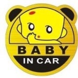 Tem dán phản quang Baby In Car  size 11x11cm