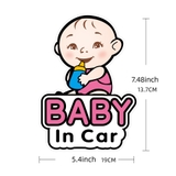 Tem dán phản quang Baby In Car  size 11x11cm