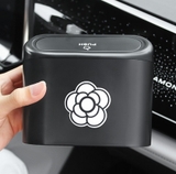 combo thùng đựng rác mini+hoa trà to nhựa trắng