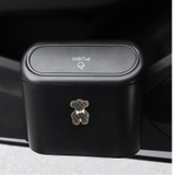 combo thùng đựng rác mini+gấu bearick đen