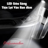 Máy hút bụi kèm bơm lốp Hello Leiboo mặt điện tử tích hợp đèn bin và đo áp suất lốp hàng - cắm tẩu