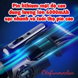 Máy hút bụi kèm bơm lốp Hello Leiboo mặt điện tử tích hợp đèn bin và đo áp suất lốp hàng - cắm tẩu