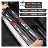 Sét 9 miếng vân carbon chống trầy xước bậc và cốp xe ( gồm 8 miếng bậc + 1 miếng cốp ) - NBC