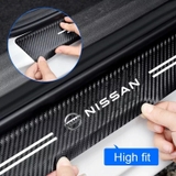 Sét 9 miếng vân carbon chống trầy xước bậc và cốp xe ( gồm 8 miếng bậc + 1 miếng cốp ) - NBC