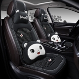 Combo 1 bộ lót ghế Bear hạt gỗ tặng gối cổ và lưng gấu