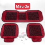 Combo 3 mảnh đệm ngồi bi gỗ 2 trước + 1 dải ghế sau Đỏ
