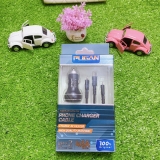 Tẩu sạc pugan 4.8A gồm 2 cổng usb và dây sạc 3 đầu ( mẫu cũ )