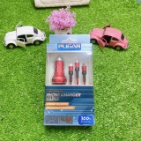 Tẩu sạc pugan 4.8A gồm 2 cổng usb và dây sạc 3 đầu ( mẫu cũ )