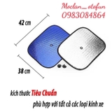 Combo bộ 4 tấm xốp che nắng 2 mặt xanh và bạc.