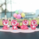 combo 4 loại gấu dâu+thảm hồng+cây bóng  nhiều màu