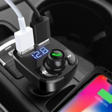Tẩu, Cốc MP3 Cho Xe Hơi, Xe Ôtô Kết Nối Bluetooth, Nghe Nhạc, Sạc Pin, Nghe Điện Thoại Rãnh Tay HY87