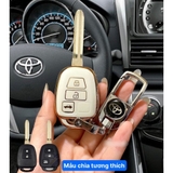 ombo ốp khóa toyota vois chìa bật trắng+móc hãng