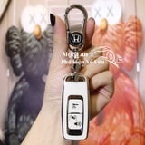 combo ốp khóa sh 2 nút trắng viền bạc+móc hãng honda
