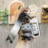 combo ốp khóa sh 2 nút trắng viền bạc+móc kobi xám