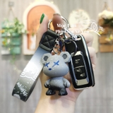 combo ốp khóa sh 2 nút đen viền bạc+móc kobi xám
