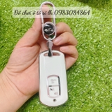combo ốp khóa xe Airblade trắng bạc+móc xoay hình ô tô