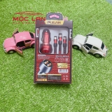 Tẩu Sạc Nhanh Pugan 15A Kèm Dây Sạc 3 Đầu Cho Các Loại Điện Thoại Dùng Trên Ô Tô