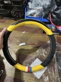 Bọc vô lăng vân carbon phối da nhiều màu - Luxury Car size 38cm - Tròn