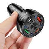Tẩu Sạc Điện Thoại Nhanh 4 Cổng USB.QC 3.0. PD20W Cho Xe Hơi